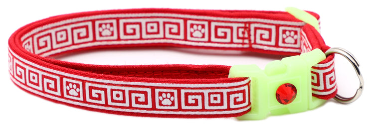 Greek Key Breakaway Cat Collar-52