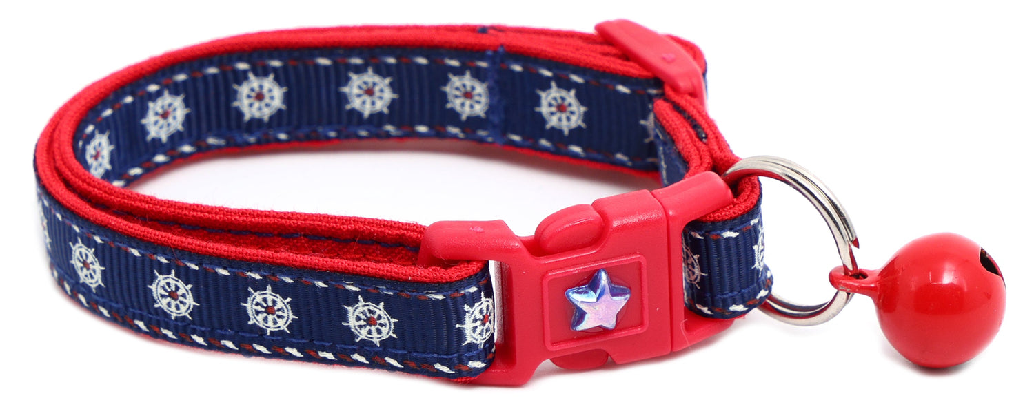 Ships Wheels Breakaway Cat Collar-7