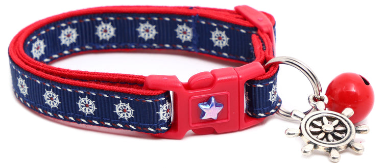 Ships Wheels Breakaway Cat Collar-13