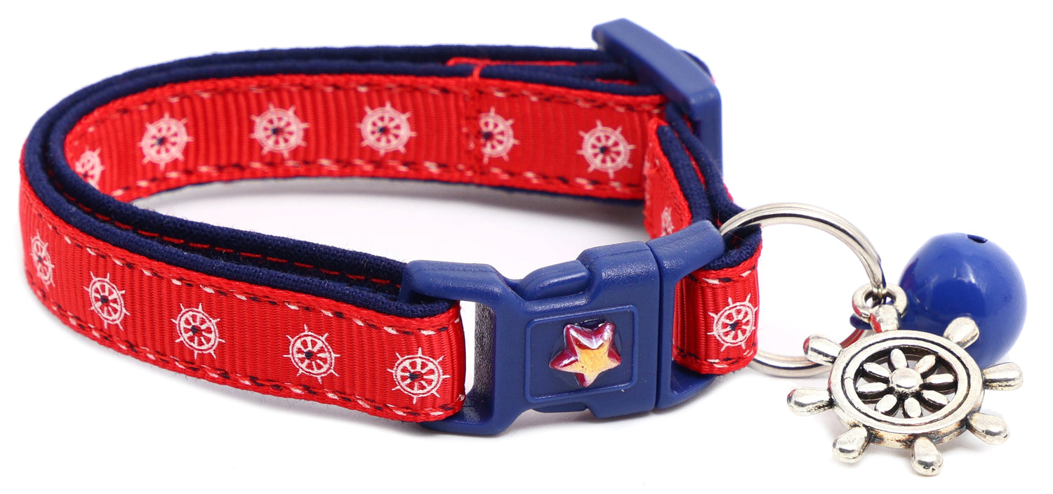 Ships Wheels Breakaway Cat Collar-12