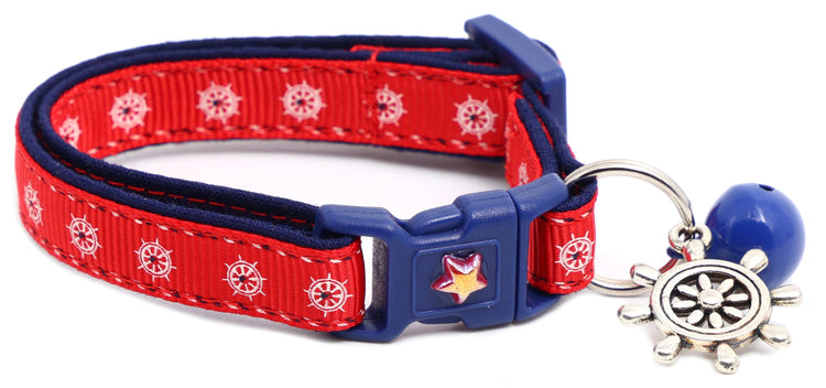 Ships Wheels Breakaway Cat Collar-12