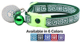 Greek Key Breakaway Cat Collar-1
