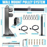 Wall Mounted Cable Pulley Gym System-4